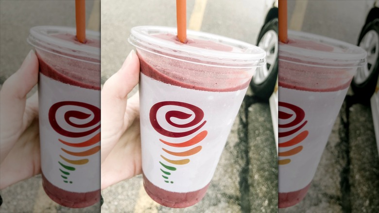 raspberry smoothie at Jamba Juice