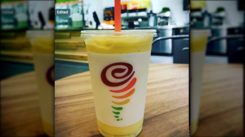 Mango, orange, and pineapple smoothie from Jamba Juice