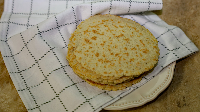 Tortillas made with almond flour