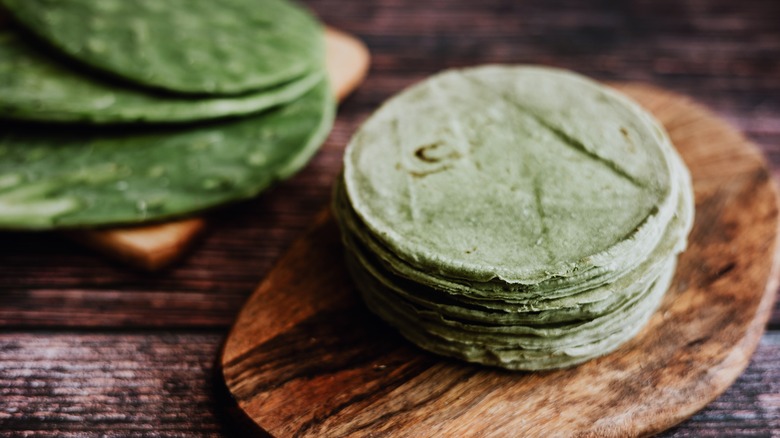 Nopal cactus tortillas