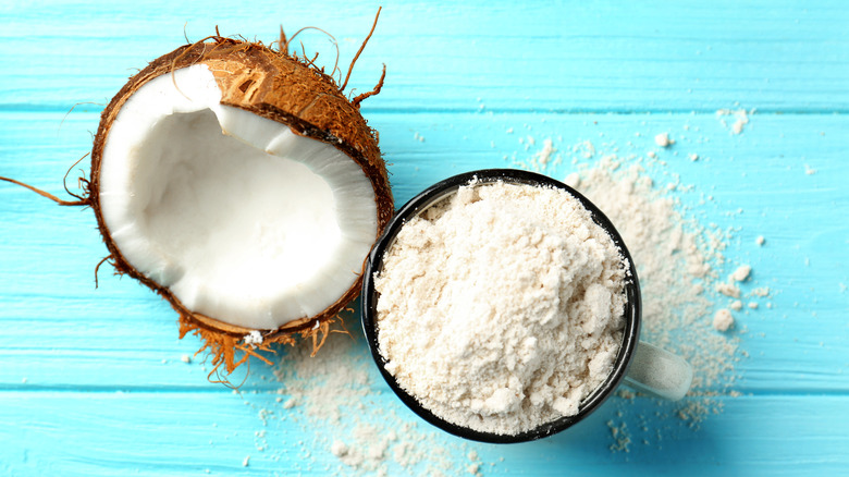 Coconut flour in coconut