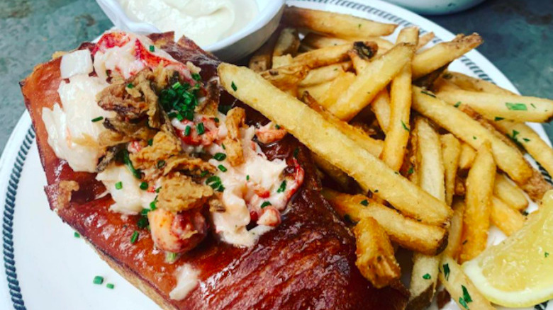 Ironside lobster roll with fries