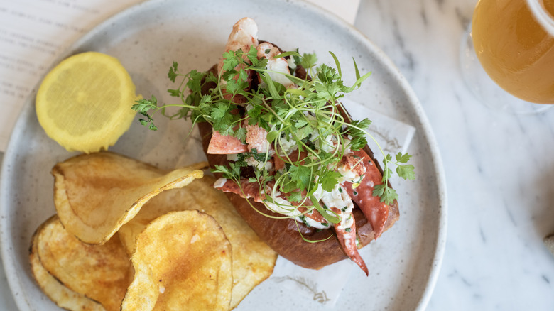 Lapeer Seafood Market lobster roll