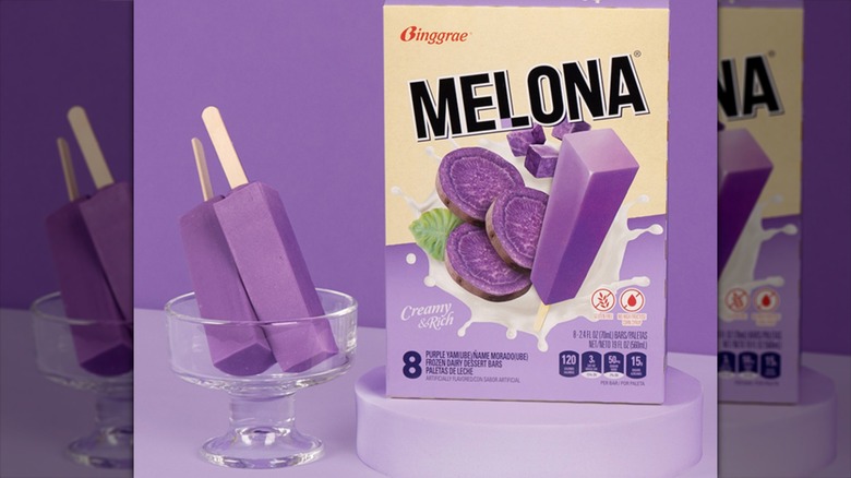 Melona ube flavored ice cream