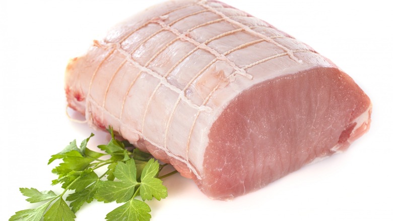 resh raw pork loin roast