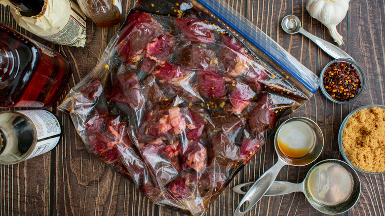 marinating steak tips