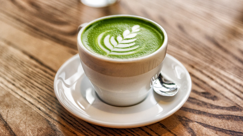 hot matcha latte