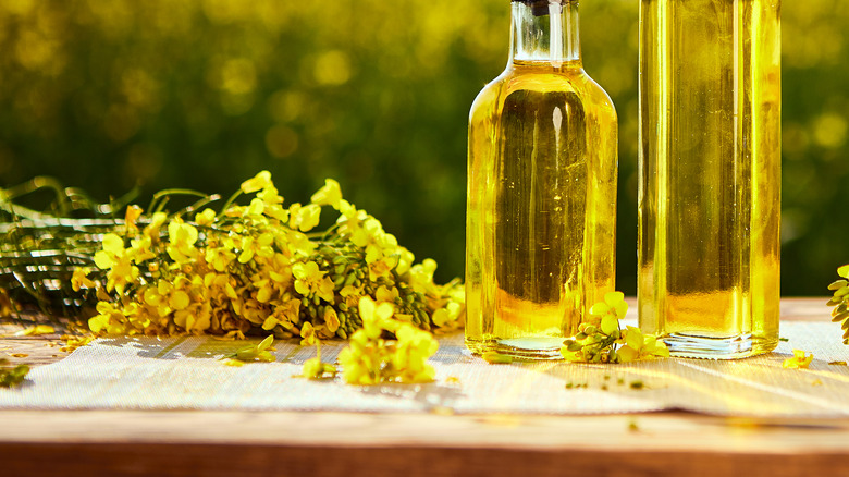 Canola oil and flowers