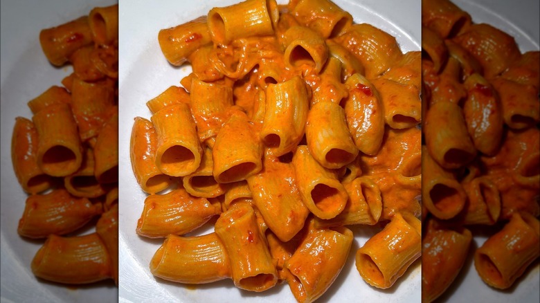 spicy rigatoni vodka at Carbone