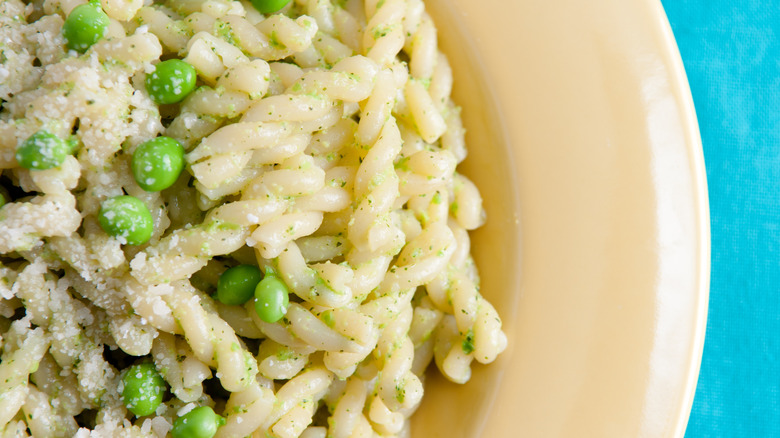 Gemelli with pesto