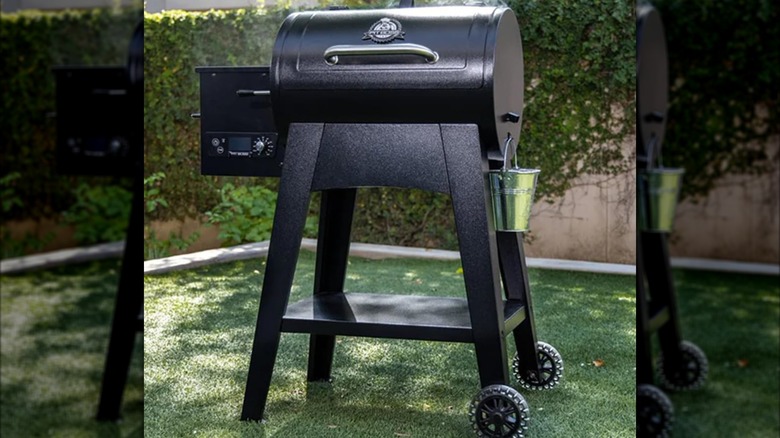 Pit Boss PB440FB1 Pellet Grill outside in a backyard