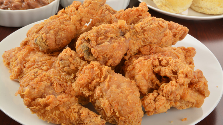 fried chicken on plate