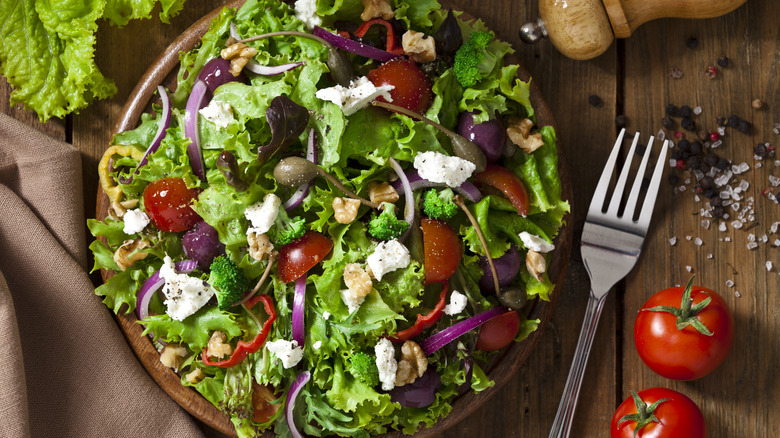 colorful salad on table