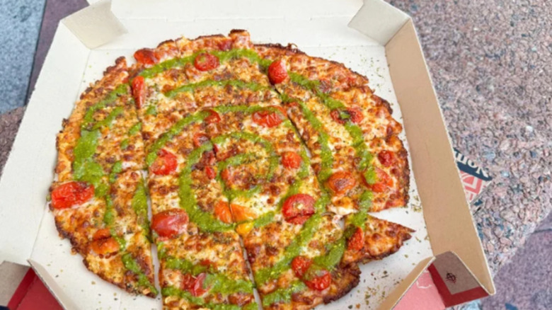 Pizza Hut's Pesto Margherita tavern-style pizza