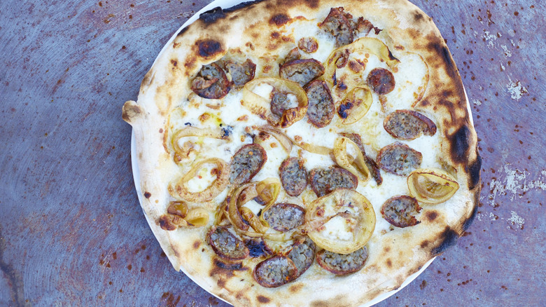 Pizzeria Bianco onion sausage pizza