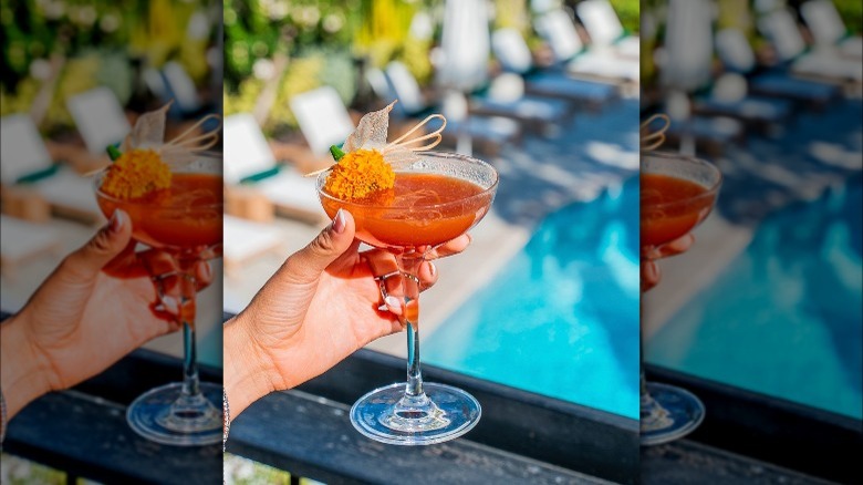 Cocktail by the pool