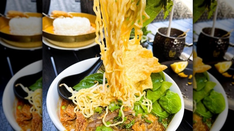 Thai style ramen noodle dish