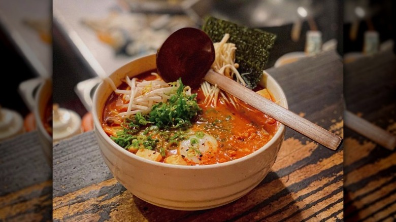 Kimchee ramen with pork belly