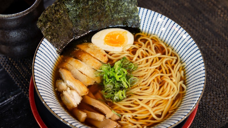 Bowl of ramen with egg