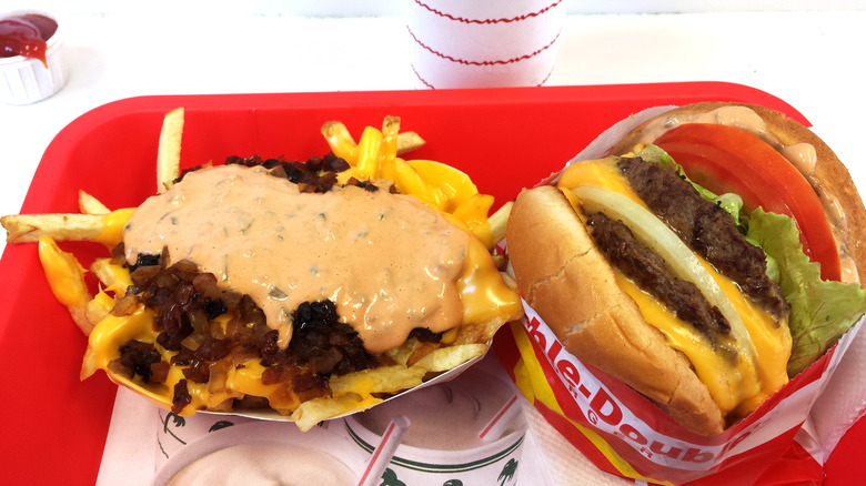 In-N-Out burger and fries Animal style