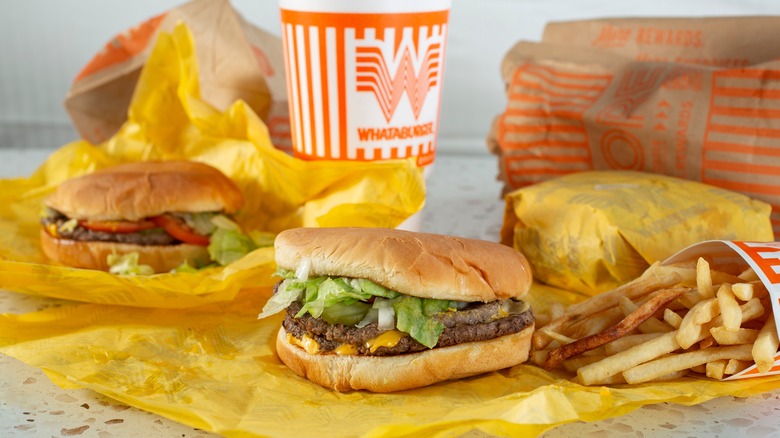 Whataburger combo meal with burger and fries