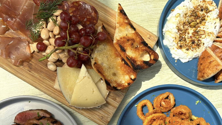 assorted tapas on a table