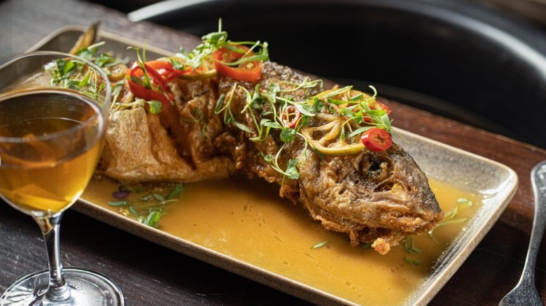 crispy whole haddock