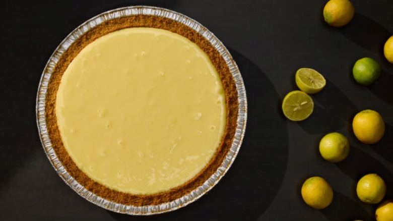 key lime pie with limes