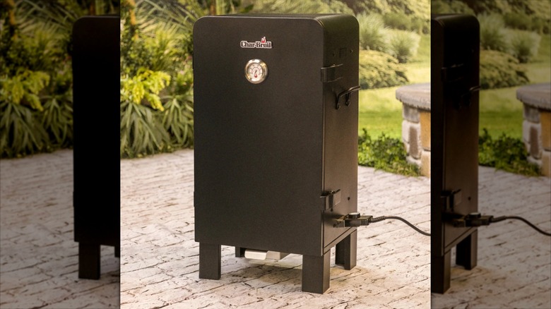 Char-Broil electric smoker outside