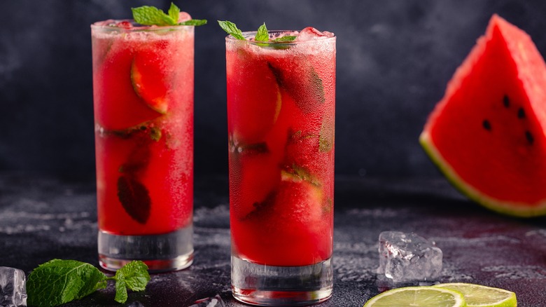 Watermelon mojitos