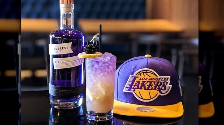 Lakers themed cocktail 