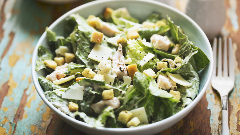 bowl of Caesar salad