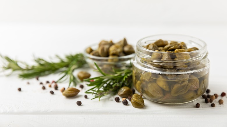 a small jar of capers