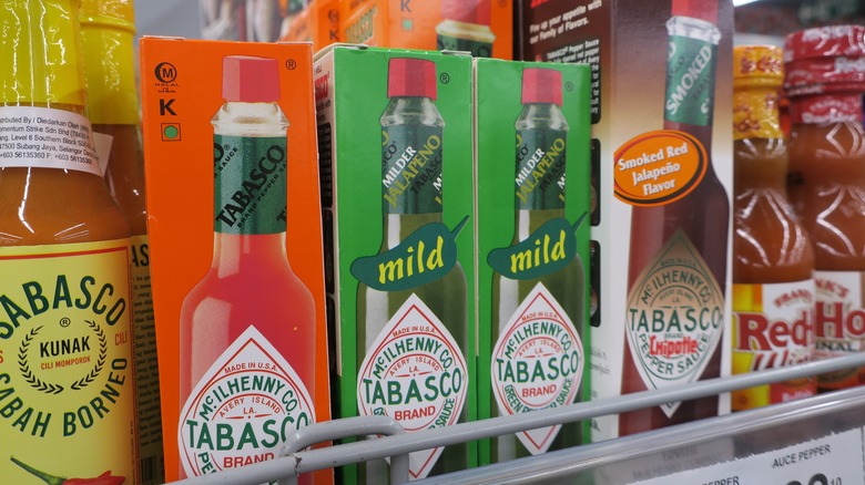 Tabasco products on shelf