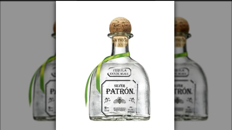 Bottle of Patron Silver tequila