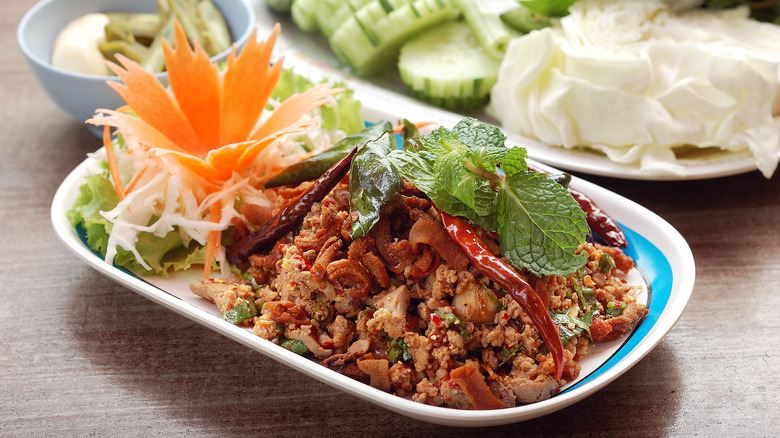 Northern Thai duck larb