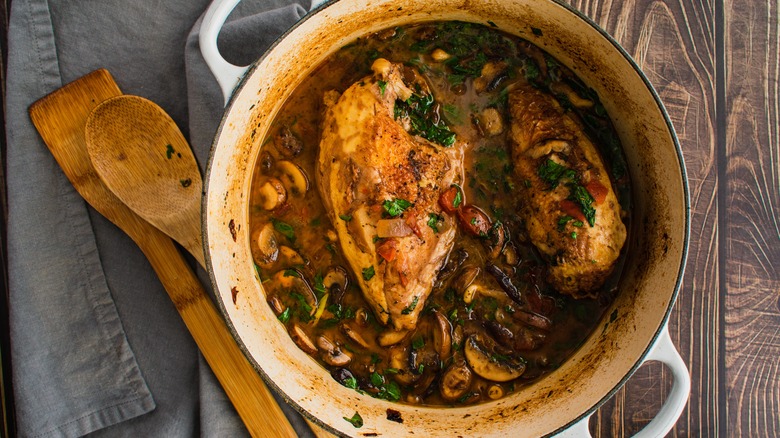 Chicken dish in Dutch oven