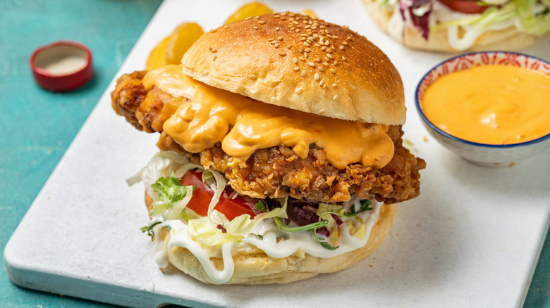 spicy fried chicken sandwich