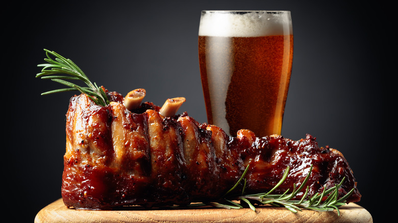 barbecue ribs beer