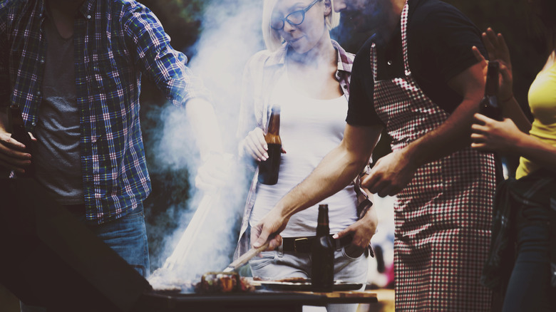 friends barbecue beer