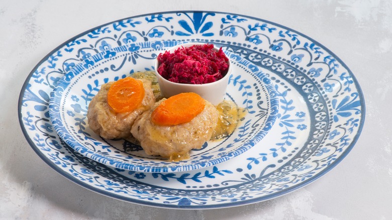 gefilte fish on a plate