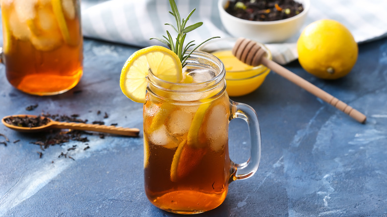 Lemon-infused iced black tea