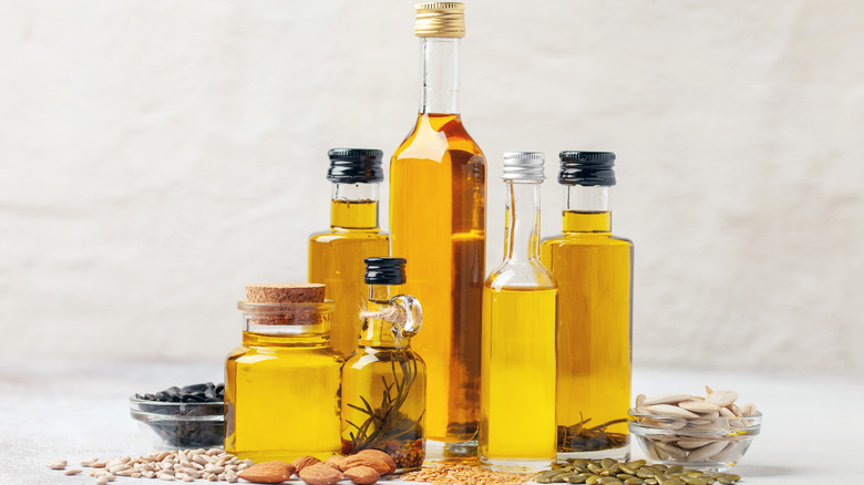 various bottled nut oils