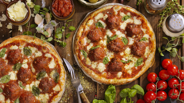 meatball pizza