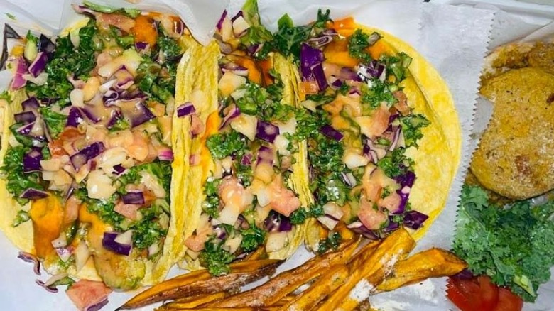 MeMe's Twisted Potato vegan tacos