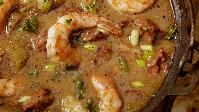 gumbo with sausage and shrimp