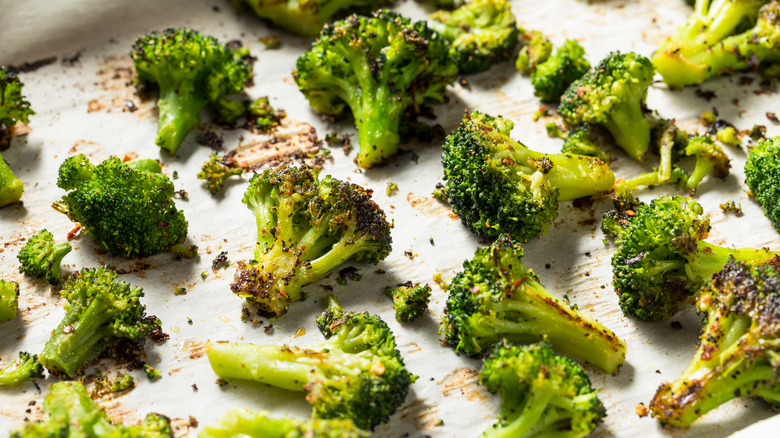 Tray roasted broccoli