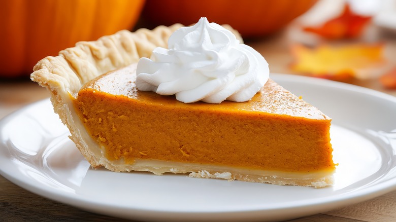 Piece of pumpkin pie