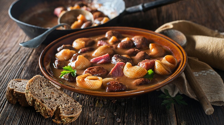 a bowl of pasta e fagioli