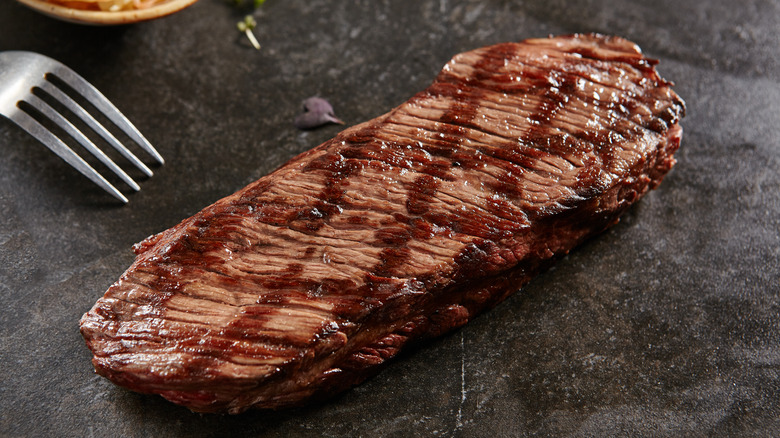 Denver steak on cutting board